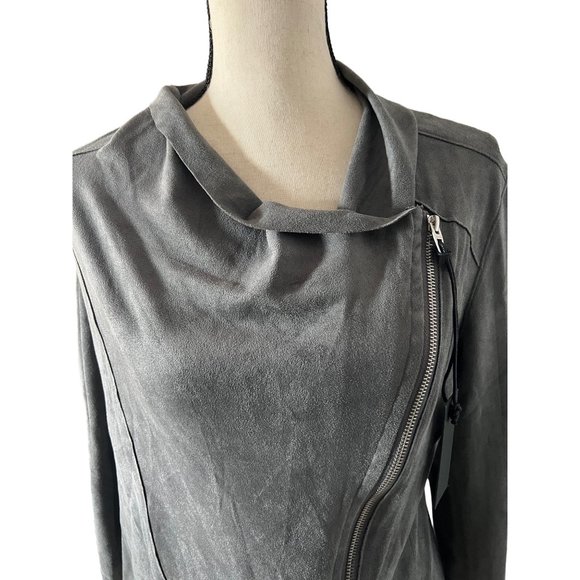 Blanknyc Suede Moro Jacket in Silver Screen Small - Picture 3 of 6